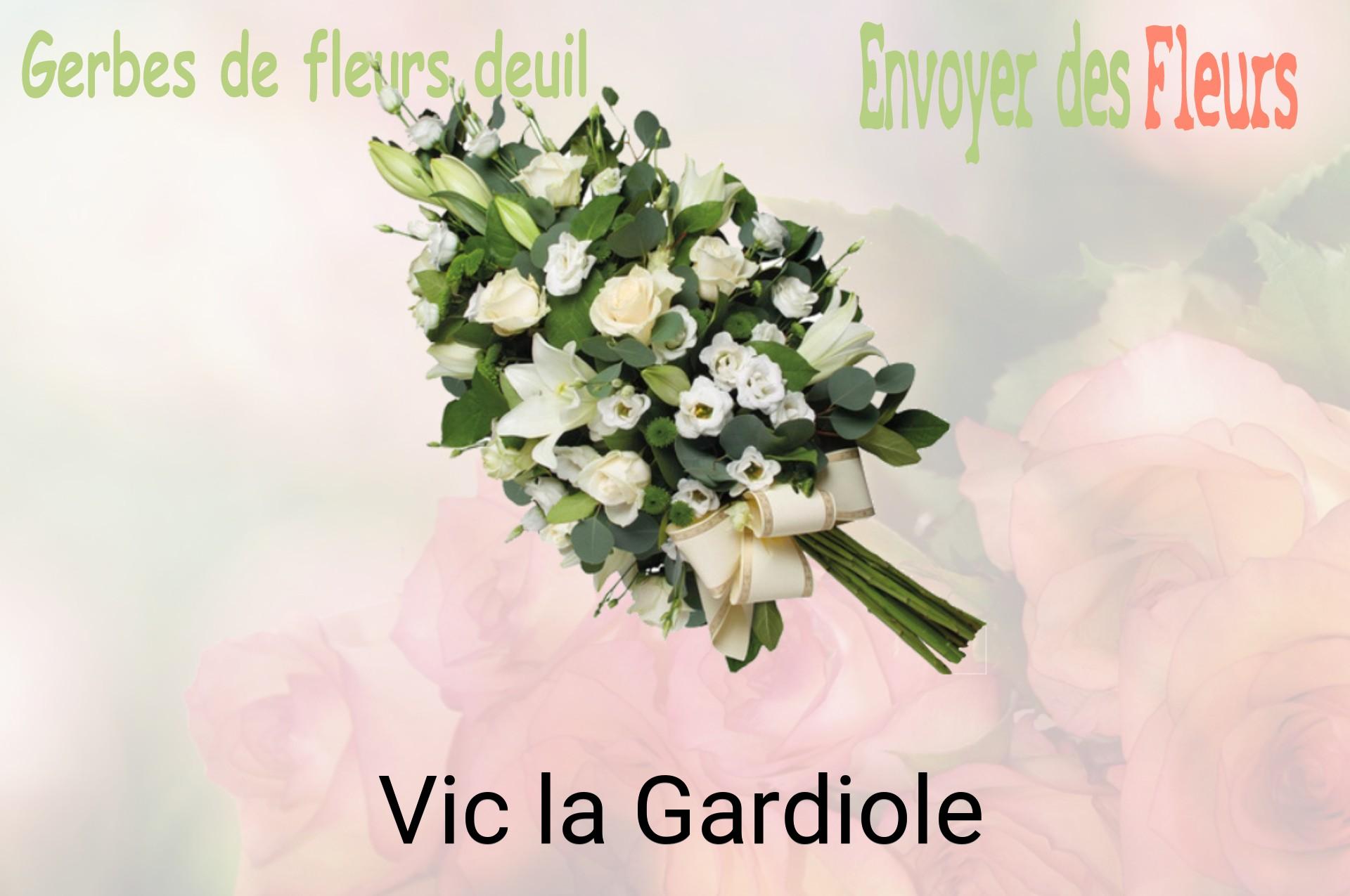 Gerbe de fleurs de deuil livrée à Vic-la-Gardiole